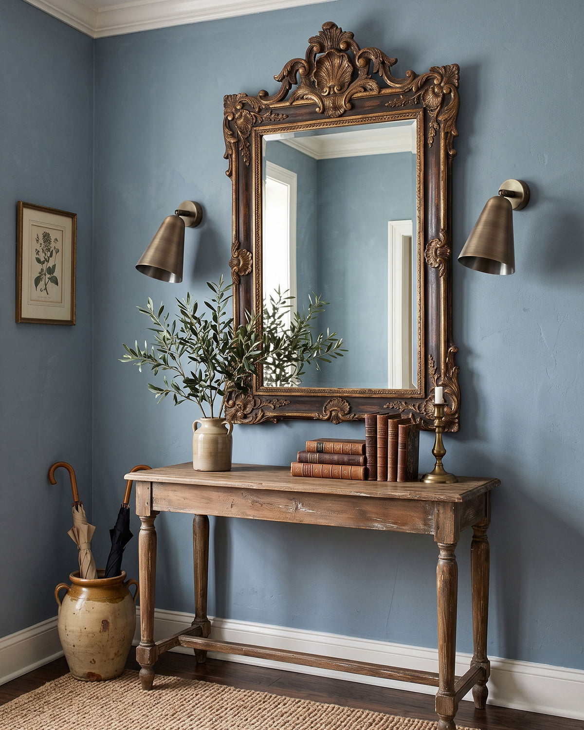 Maelis Funnel Wall Sconce brass funnel shade detail