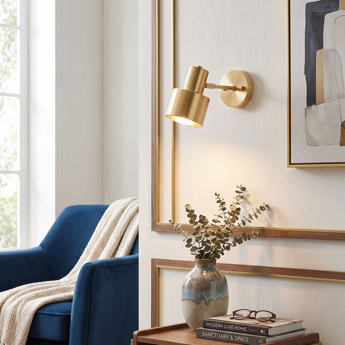 Vane Adjustable Wall Sconce in a room setting